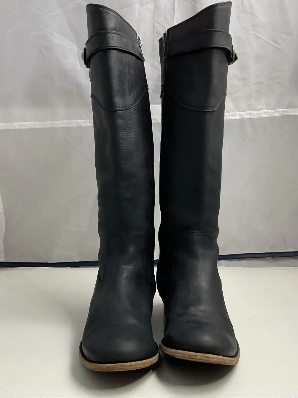 Frye 4015 Black Leather Knee High Pull On Riding Boots Women’s Size 5.5 B